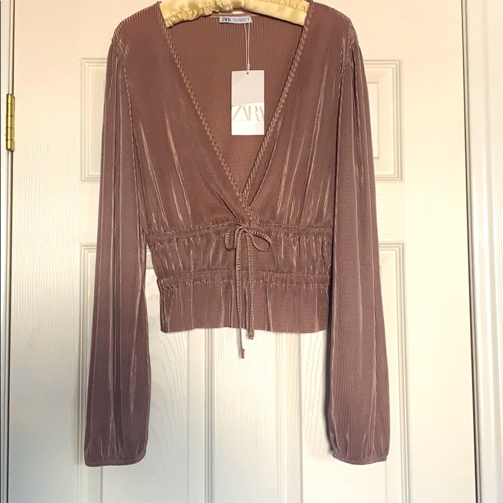 NWT Zara Blush Blouse